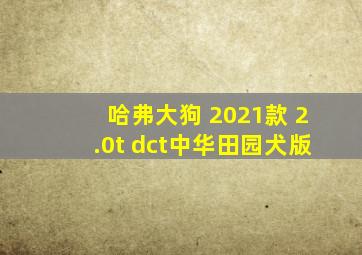 哈弗大狗 2021款 2.0t dct中华田园犬版